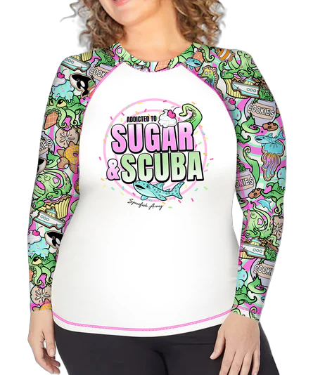 Plus Size Sugar & Scuba Candy Octopus Rash Guard